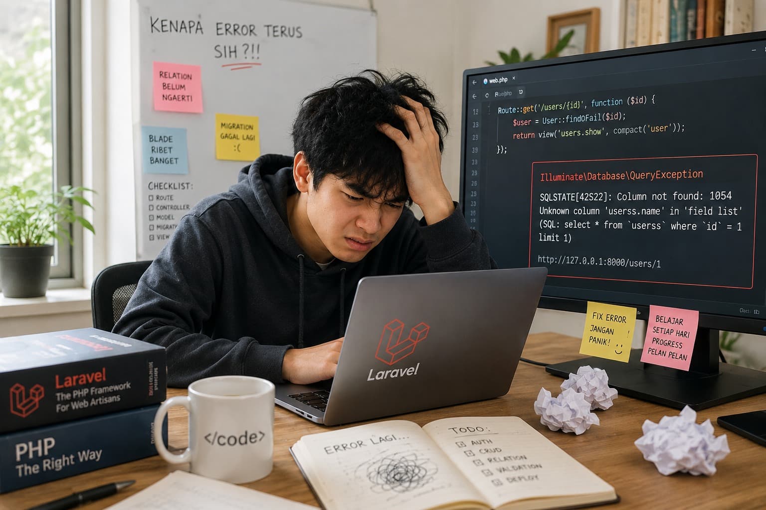 Frustrasi belajar coding sendiri — error terus tanpa mentor